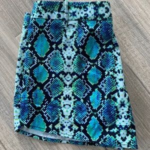 Blue/Green Snakeskin BCBG Maxazria Shorts